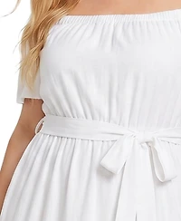 Ny Collection Plus Off The Shoulder Maxi Dress