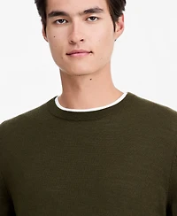 Alfani Men's Merino Wool Crewneck Sweater, Macy's Exclusive
