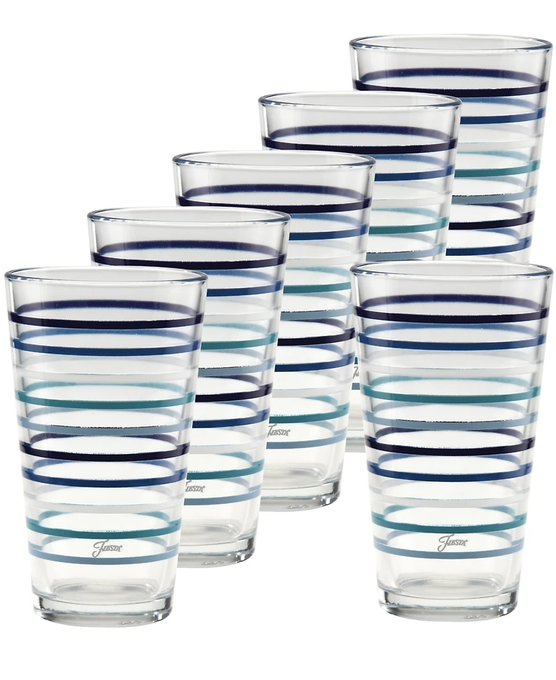 Fiesta Coastal Blues Tapered Cooler Glasses, Set of 6