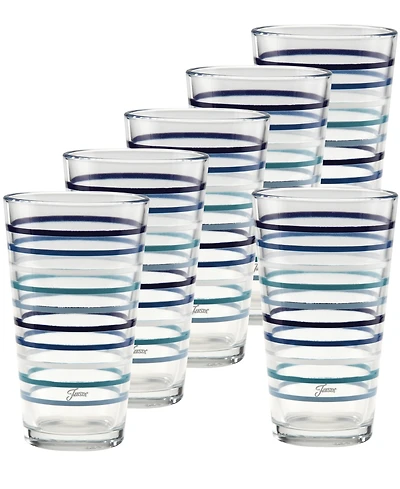 Fiesta Coastal Blues Tapered Cooler Glasses, Set of 6