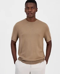 Alfani Men's Novelty Merino Wool-Blend Sweater T-Shirt, Macy's Exclusive
