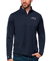 Antigua Men's Navy New England Patriots Tribute Quarter-Zip Lightweight Pullover