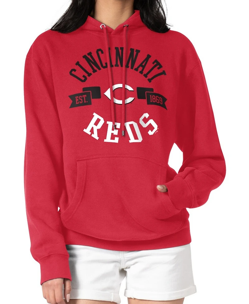 G-iii 4Her by Carl Banks Women's Red Cincinnati Reds City Graphic Pullover Hoodie