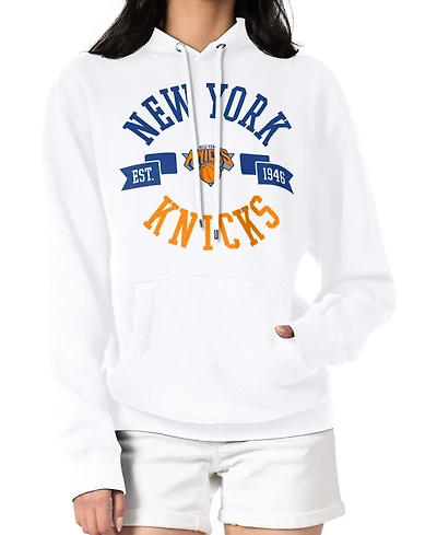 G-iii 4Her by Carl Banks Women's White New York Knicks City Pullover Hoodie