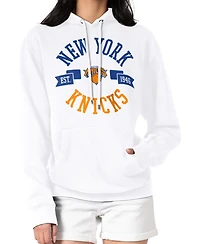 G-iii 4Her by Carl Banks Women's White New York Knicks City Pullover Hoodie