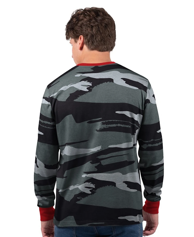 Starter Men's Gray/Charcoal Tampa Bay Buccaneers Thursday Night Gridiron Vintage Logo Long Sleeve T-Shirt
