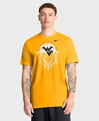 Nike Men's Gold West Virginia Mountaineers Basketball Icon Legend Dri-fit T-Shirt