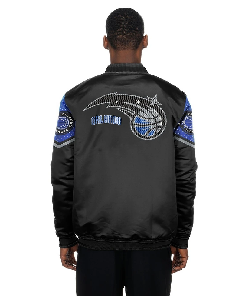 New Era Men's Black Orlando Magic 2025/26 City Edition Full-Snap Satin Jacket