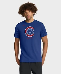 Nike Men's Royal Chicago Cubs Tri-Blend Logo T-Shirt