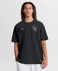 Nike Men's Black Colorado Rockies Authentic Collection Dri-fit Quarter-Zip T-Shirt