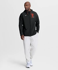 Nike Men's Black San Francisco Giants Authentic Collection Raglan Therma-fit Full-Zip Hooded Jacket