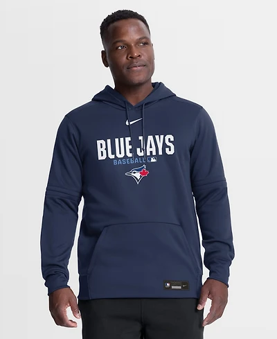 Nike Men's Navy Toronto Blue Jays Authentic Collection Therma-fit Hoodie