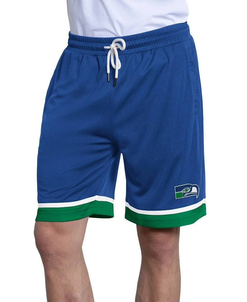 Starter Men's Royal Seattle Seahawks Throwback Power Play Mesh Shorts
