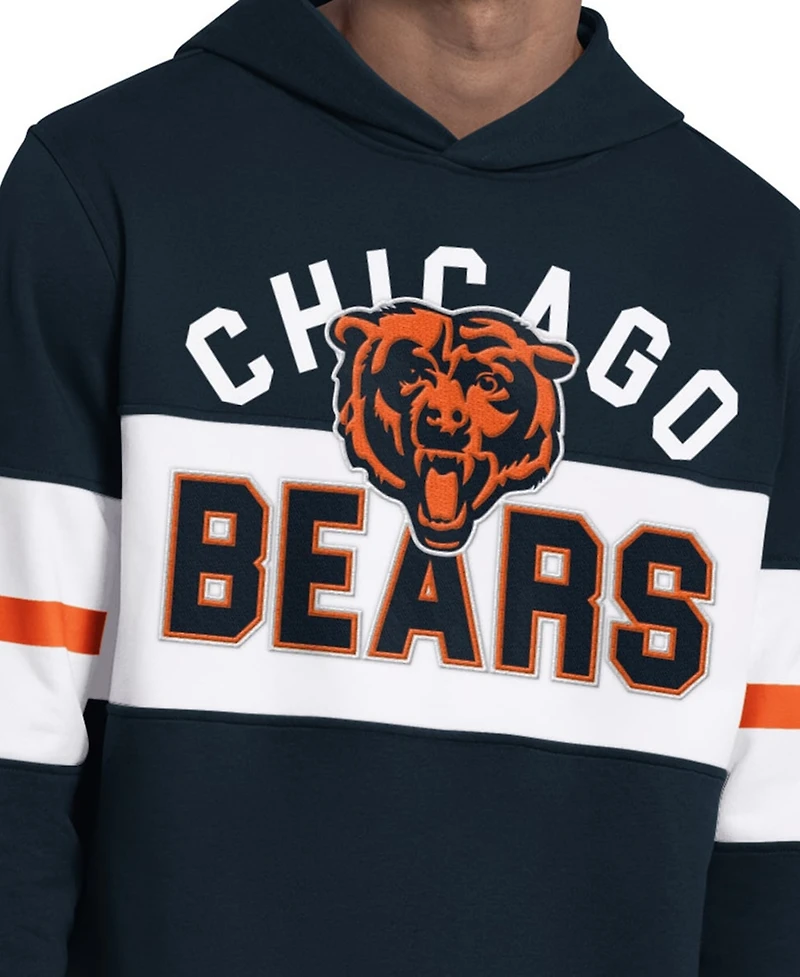 Starter Men's Navy Chicago Bears Fullback Jersey Hoodie
