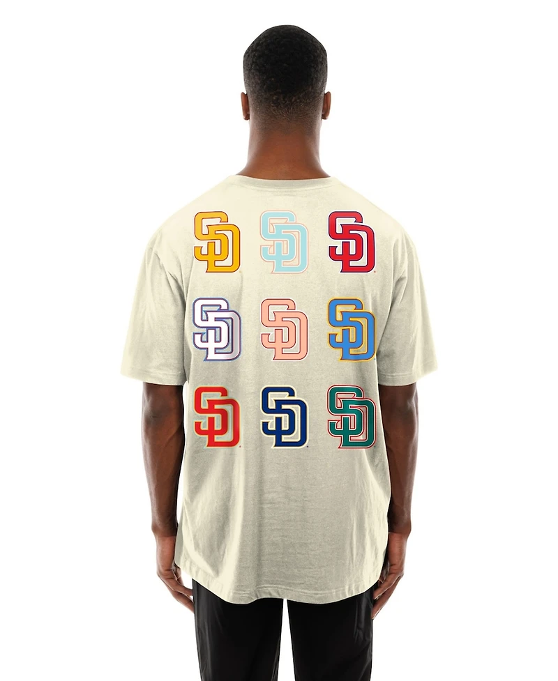 New Era Men's Cream San Diego Padres Ransom Note Oversized T-Shirt