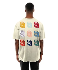 New Era Men's Cream San Diego Padres Ransom Note Oversized T-Shirt
