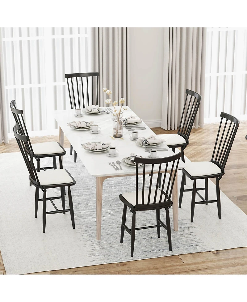 Costway Dining Chairs with Removable Seat Cushions for Room, Kitchen