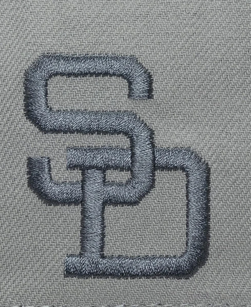 Mitchell & Ness Men's Gray San Diego Padres Cooperstown Thunderstorm Head Coach Pro-Crown Adjustable Hat