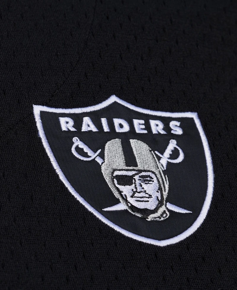 Mitchell & Ness Men's Black Las Vegas Raiders Head Coach Mesh Full-Button Fashion Jersey