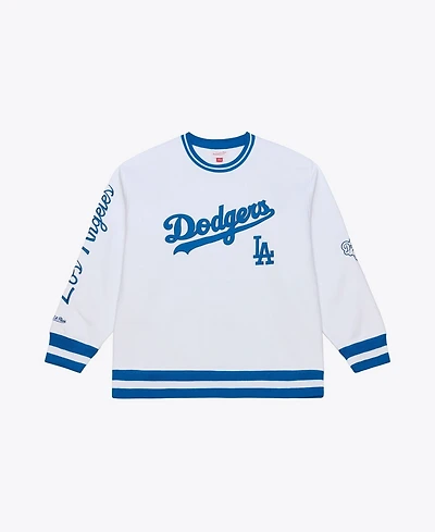 Mitchell & Ness Men's White Los Angeles Dodgers Arctic Fleece Sweatshirt