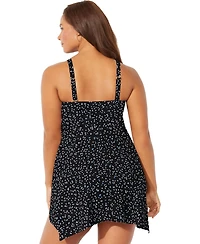 Swimsuits for All Women's Wrap Two-Piece Swimdress Set