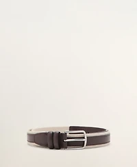 Mango Men's Leather Mixed Belt