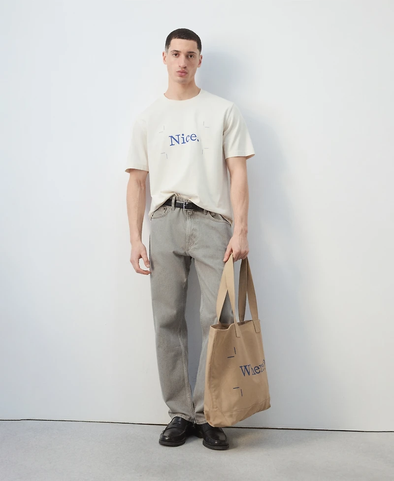 Mango Men's Cotton Printed T-Shirt