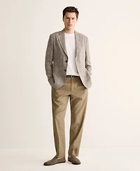 Mango Men's Slim-Fit Prince Of Wales Checkered Blazer