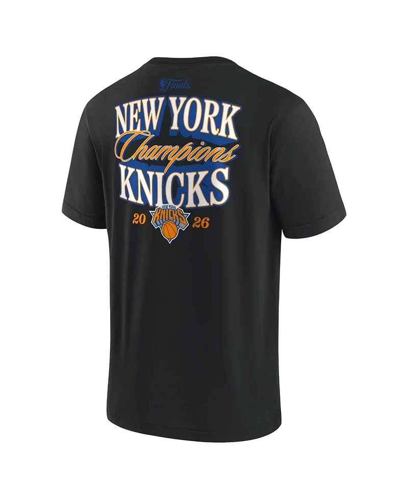 Fanatics Men's Black New York Knicks 2026 Nba Champions Elevated Legacy Heavyweight T-Shirt