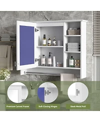 Phying 3-in-1 Bathroom Cabinet 36 Inch Wall Mounted Vanity Mirror Cabinet High Clear Mirror Surface