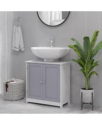 Busdays Pedestal Sink Storage Cabinet, Bathroom Sink Cabinet with U-Shape Cut-Out and Adjustable Shelf