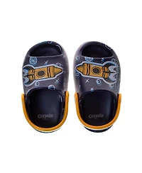 Crayola Boy's (5-10) Graphic Clogs with Heel Strap Lightweight Slip-On Casual Shoes