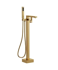 Everstein Single Handle Floor Tub Spout Bathroom Faucet with Diverter
