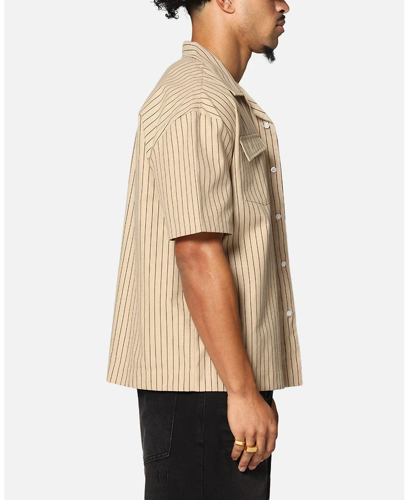 Saint Morta Men's Gothic Pinstripe Button Up Shirt