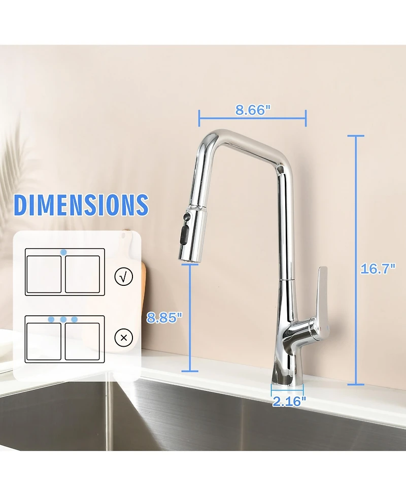 Phying Professional Chrome Kitchen Faucet