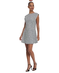 Donna Morgan Women's Crewneck Short Dress