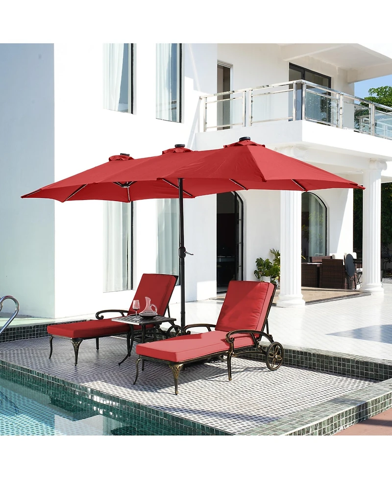 Mondawe Outdoor Lounge Chair w/ Easy Move Wheels & Adjustable Breathable Mesh Backrest Deck Chair