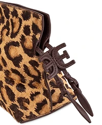 Sam Edelman Poppy Oversized Leopard Magnetic Extra-Large Clutch Handbag