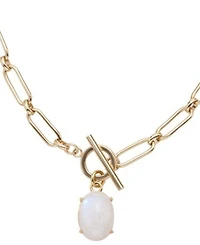 St. Moran Gold Moonstone Toggle Luli Necklace