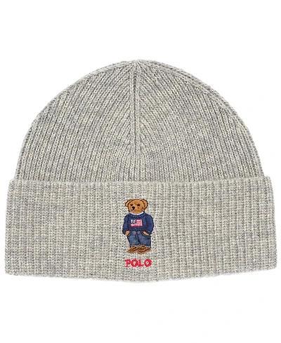 Polo Ralph Lauren Men's Solid Flag Bear Beanie Hat