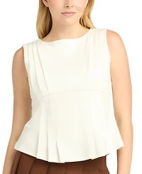 Bcx Women's Asymmetrical Pleated Top