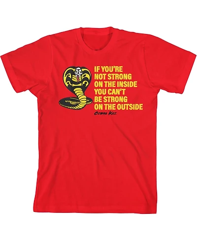 Cobra Kai If You're Not Strong on The Inside Boy's T-shirt
