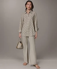 Donna Karan Weekend Women's Long-Sleeve Button-Down Shirt