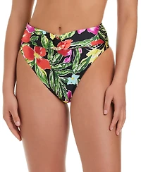 Red Carter Women's Casablanca O-Ring High-Waist Swim Bottoms