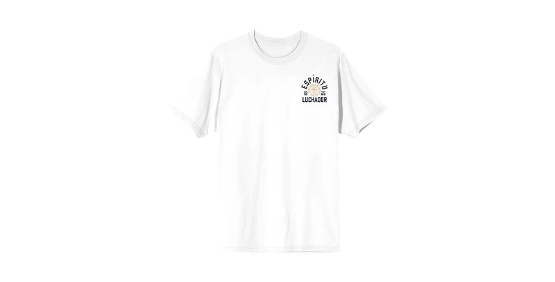 Modelo Big & Tall The Fighting Spirit Crew Neck Short Sleeve White T-shirt-4XLB