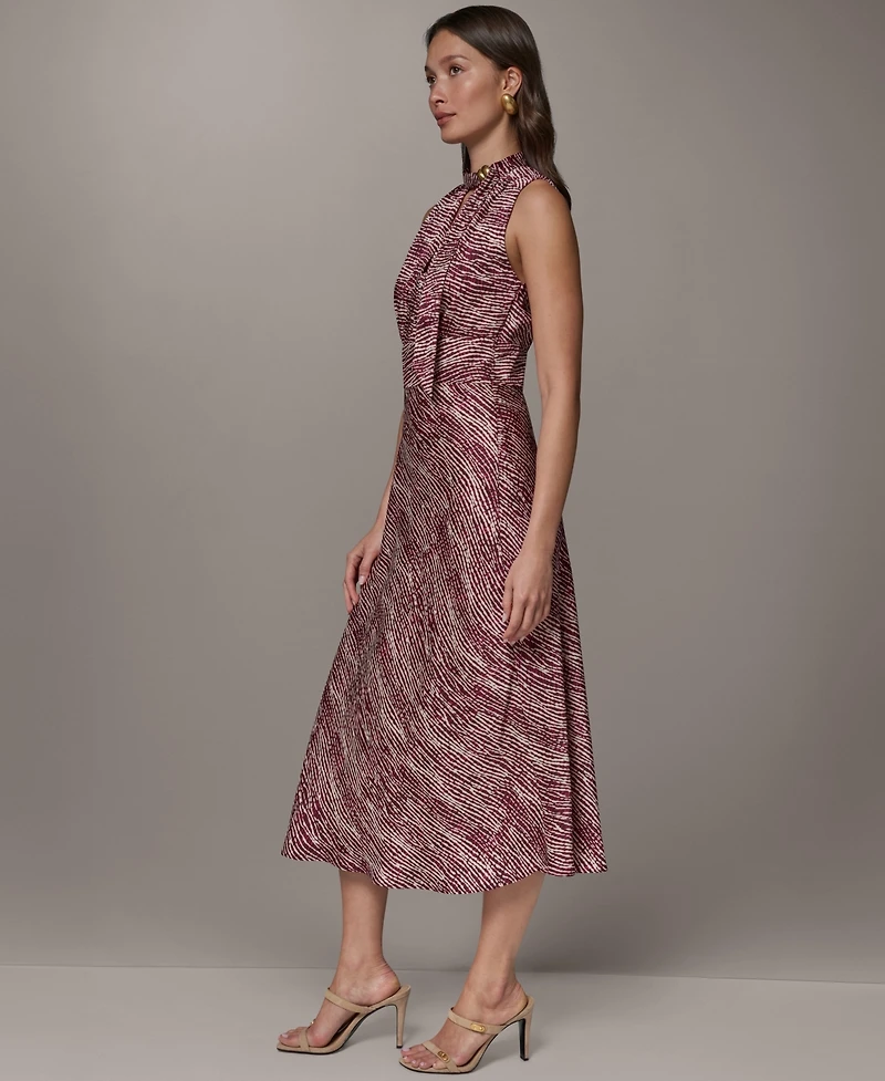 Donna Karan New York Women's Sleeveless Printed Midi Dress