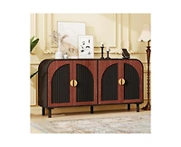 Casainc Rattan Storage Cabinet with 4 Door
