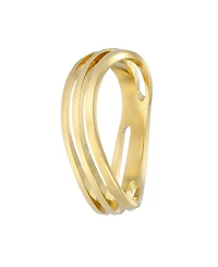 Adornia Tarnish Resistant Gold Wave Band Ring