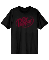Dr. Pepper Big & Tall Est. 1885 Maroon Logo Black Graphic Tee-4XL