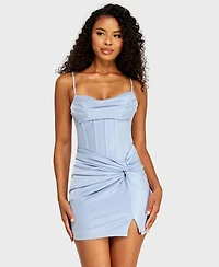 Alex & Sophia Juniors' Shimmer Sleeveless Dress